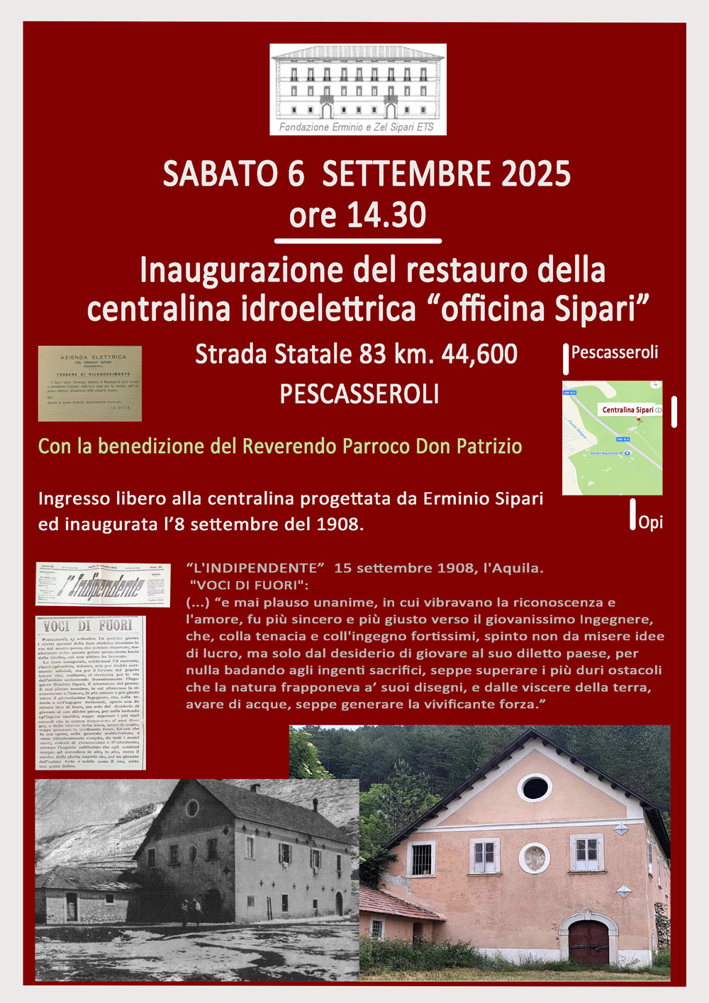 Inaugurazione del restauro della Centralina Idroelettrica