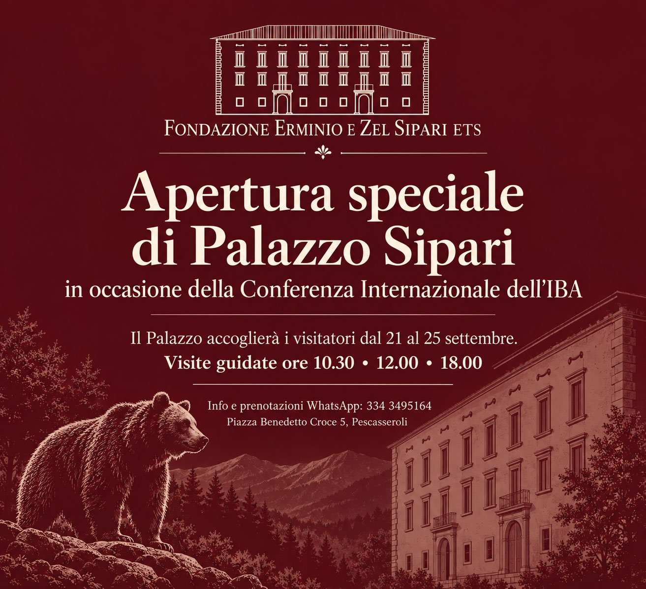 Apertura speciale di Palazzo Sipari in occasione della Conferenza Internazionale dell’IBA