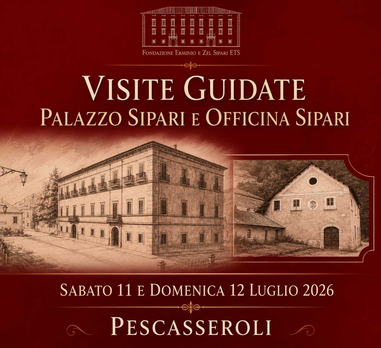 Visite guidate a Palazzo Sipari e all’Officina Sipari