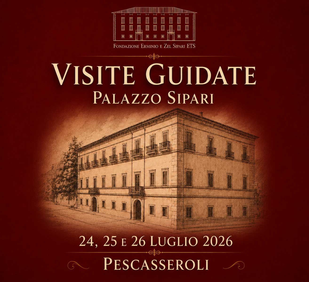 Visite guidate alla Casa-Museo “Palazzo Sipari” – 24, 25 e 26 luglio 2026